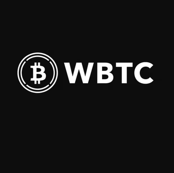 The image displays the Wrapped Bitcoin (WBTC) logo in white against a black background, featuring the Bitcoin "₿" symbol within a circle alongside the "WBTC" text. This branding relates directly to the news about BitGo transitioning its $7.7 billion WBTC operations to Chainlink's CCIP standard following the KelpDAO bridge exploit.