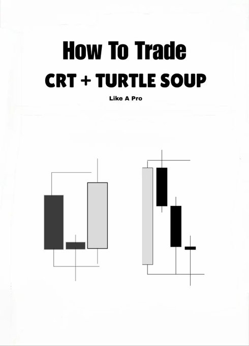 "How To Trade" is displayed at the top of a white background, with "Trade" followed by an exclamation point. Below this, a statement reads "like a pro". This seems to be a description or explanation for trading strategies. The image also contains a black and white illustration of a turtle soup container and a graph of a stock chart. These elements may provide further context or visual representation of trading concepts.