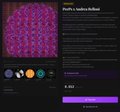 An NFT collection page displaying a purple and pink circular artwork titled 'Poofy's Sandbox Build' with a 'BUY' button at 0.245 ETH.