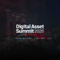 The image is a promotional graphic for "Digital Asset Summit 2026," featuring event branding set against a dark blue-toned cityscape background. It appears to be a header or backdrop image related to the post, likely prepared for a moderated discussion with Johann Kerbrat and Joseph Lubin (Ethereum co-founder) at the summit.
