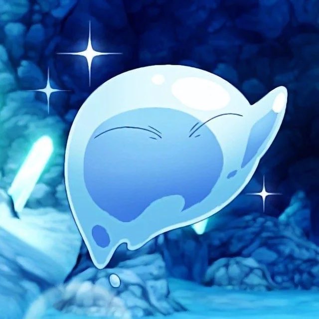 A cute blue ghost-like spirit with a happy, smiling face floats in a mystical blue cave setting, adorned with sparkle effects that enhance its magical, friendly appearance—symbolizing the "spooky" and innovative spirit of the $claus project being hyped in the post.