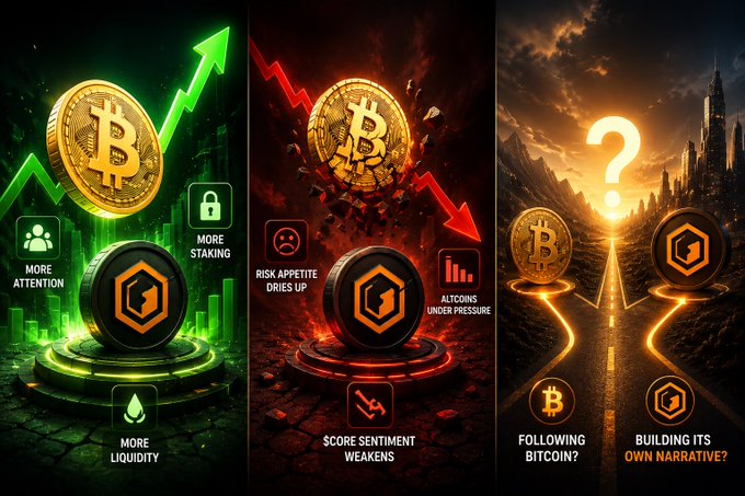 The image presents three different posters about Bitcoin in a city landscape at night with a skyline of buildings. The first poster shows a rising yellow coin followed by a falling gold coin, both symbols of the fluctuating value of Bitcoins. The middle poster focuses on more spending and mining. The final poster emphasizes a recent drop in the cryptocurrency's value against an urban backdrop.