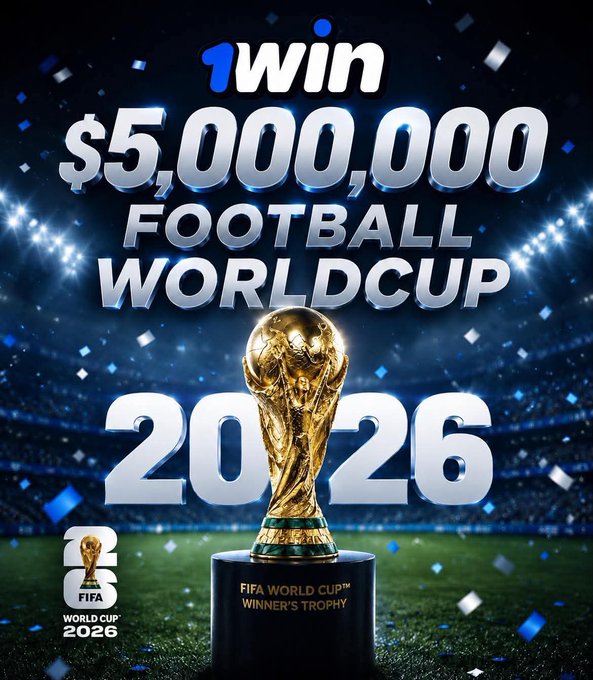 "I always enjoy the World Cup because every match has a story", "The interesting part isn't just picking the winner, it's watching how teams perform, how the odds move and where people find opportunities others miss.", the image shows a trophy with the words "2026" on it. This indicates that the winning team will be receiving a $5M award in January of 2025. The post is promoting an upcoming FIFA World Cup event to the public.