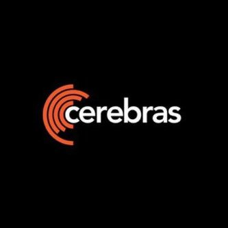 The Cerebras logo is displayed on a black background, representing the company that plans to build 200 megawatts of AI compute capacity across Europe by 2027. The accompanying post states that Cerebras' stock ticker, "$CBRS", is live on Solana.