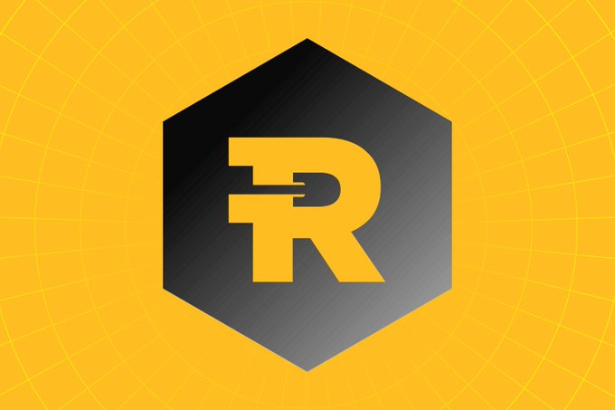 The image features the Riot Platforms logo—a yellow "R" inside a dark gray hexagon—set against a yellow background, visually representing the company that has entered into a long-term $9.1 billion AI infrastructure agreement with Anthropic to provide 191 megawatts of compute capacity from its Rockdale, Texas campus.