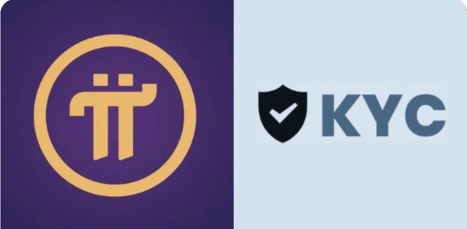 The image features the Pi cryptocurrency logo (a stylized "π" symbol in gold on a purple background) alongside a "KYC" label with a shield and checkmark icon, visually representing the Pi Network's progress in clearing KYC verification bottlenecks for hundreds of thousands of Pioneer accounts.