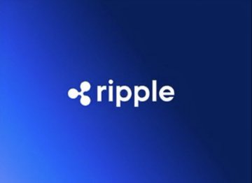 The Ripple cryptocurrency logo featuring the three-circle ripple symbol and the word 'ripple' in white on a blue gradient background.