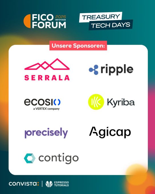 The image features a poster for the FICO Forum, which is an event that brings together financial institutions and technology companies to discuss and collaborate on innovative solutions. The poster highlights several sponsors, including Ripple, Ecosia, Contigo, and AgiCAP, along with their logos. One of the sponsors is Ripple, who has recently made a significant announcement about their new cryptocurrency, RippleXRP. This announcement has been widely covered by financial news outlets such as CNN Money and Forbes. The poster also includes text that reads "Unreere Sponsoren: Unsere sponsoren: Ecosia, Vertex company, contigo, contigo", which indicates the sponsors' names and their involvement in the event.
