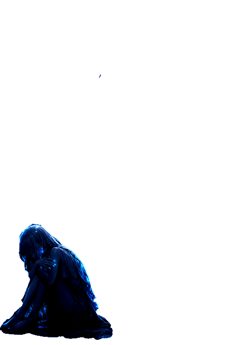 A solitary figure sits curled in a shadowy, blue-toned pose at the bottom of a vast black expanse, conveying isolation and longing for validation. The image visually reinforces the post's metaphor of being an early investor whose trade—despite amassing 80 million views—still feels painfully underappreciated at the 40,000 mark.