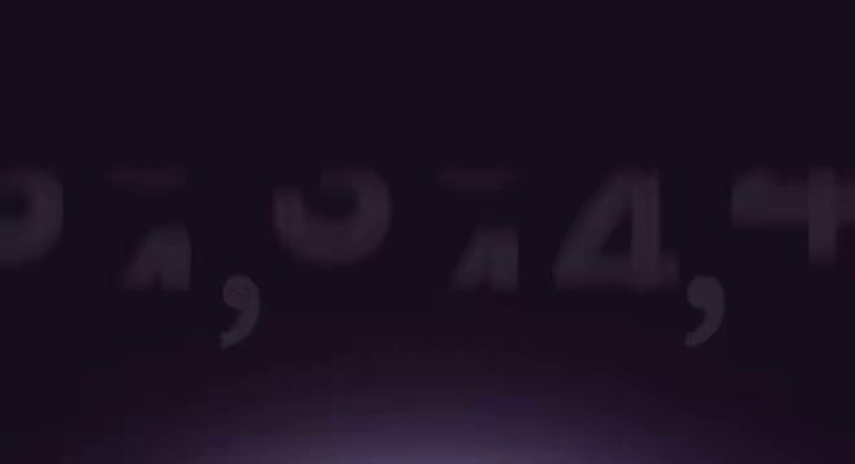 The image shows a close-up view of text that says "BREAKING: Aave v4 deposits have more than tripled in two months, now past $150M" against a dark purple background with black numbers. The background's color contrasts with the white numbers and underscores, creating a visually striking composition.
