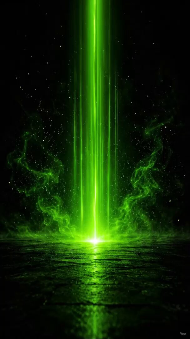 The image features a green light coming from the top left corner of the frame, creating an intense glow that seems to be emanating from a source deep within the earth's core or space itself. The background is dark, with a black sky filled with stars, which contrasts sharply with the bright green light in the foreground. The image also contains text that reads "Crypto adoption just leveled up! You can now walk into a Best Buy, grab a @Tangem hardware wallet off the shelf, and be out in minutes. No shipping. No data trail." This suggests that there is an event or promotion related to cryptocurrency happening at this time, possibly involving the release of a new hardware wallet or some other exciting development within the crypto world.