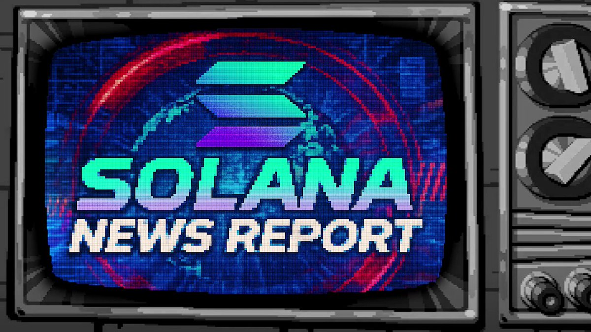 !"SOLANA," "NEW", "REPORT", "GORE", and "GAME" are shown, suggesting that this is a news report or an advertisement featuring a new game release. The content of the text implies that the viewer's interest lies in gaming news or information on games like Slandera.