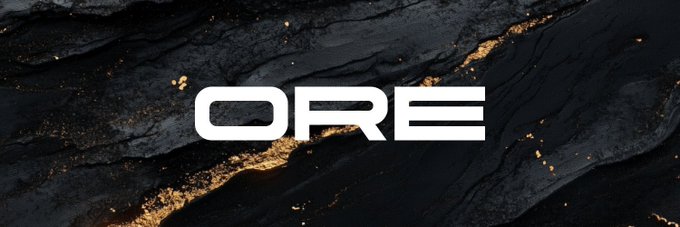 The image features the word "ORE" in bold white letters set against a dark, textured background with gold accents resembling ore or marble. It ties into the post's theme by visually punning on "mORE" — encouraging readers to seek deeper knowledge and "mine" valuable insights beyond the surface-level crypto hype that most people fall for.