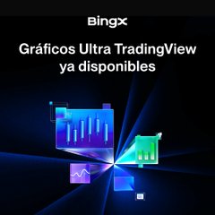 The image features an advertisement for a program called BingX, which provides a user-friendly interface for trading in the stock market. The advertisement shows several stock market charts, including graphs that demonstrate the trading views of various stocks. These graphics are designed to help users understand and analyze different stocks more efficiently through their visual representation. Additionally, there is a line chart and some bars on display, which could be used to identify trends or patterns in the stock market data. The post also includes the claim that BingX is available for download at www.bingx.com/ultra-tradingview-ya-disposibles. This means that the program can be easily accessed and utilized by anyone with an internet connection, as long as they have an account with BingX.