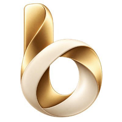 A gold-colored Bitcoin logo rendered in a sleek, stylized 3D design on a white background.