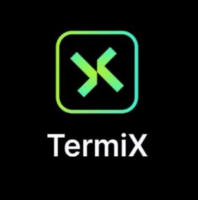 The Termix app logo, featuring a stylized green and blue X icon above the word 'Termix' on a black background.