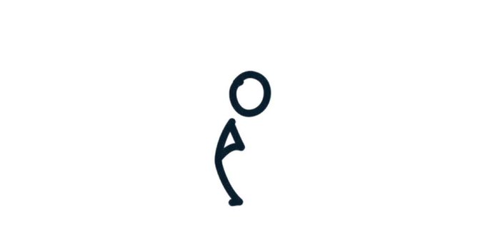 A simple stick figure drawing of a person with a circular head and the letter "A" on its torso, set against a white background.