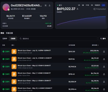 A screenshot of a cryptocurrency portfolio tracker displaying a wallet address '0xcE25E214D5cfE4A45...' with a total balance of $691,022.37 and a list of BICO token transactions.