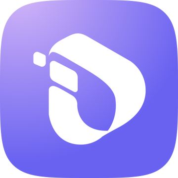 A stylized white "i" or "D" logo on a purple gradient background, representing the InterLink ecosystem and its $ITL token that powers access, airdrops, and discounts for Linkers NFT holders.