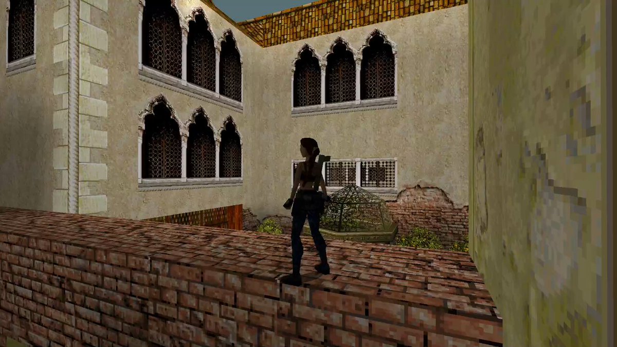 The image features a woman standing on top of a brick wall with her back turned towards the camera. She appears to be wearing a backpack, possibly carrying some tools or equipment for her work as a tomb raider. The caption reads "29 years later, I finally picked up this secret. Thanks to Stella #tombraider #trx". This suggests that the woman has been working in the same location for quite some time and is now ready to share her experiences with others.