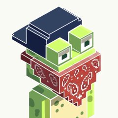 A pixel-art isometric stack of Minecraft-style blocks featuring a TNT crate with green Creeper faces, evoking the gaming theme of the featured NFT mints @dollclubnft and @playbandits. The blocky, retro aesthetic complements the playful, collectible nature of the free and paid NFT drops being promoted.
