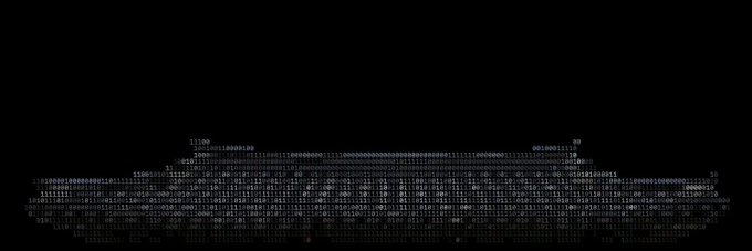 A silhouette of a presenter stands before a large screen displaying a dramatic visualization of cascading green binary code against a black background, evoking a digital or cyber aesthetic that complements the discussion of Korea's Upbit GIWA Chain testnet, an Ethereum L2 focused on RWA and Web3 financial infrastructure.