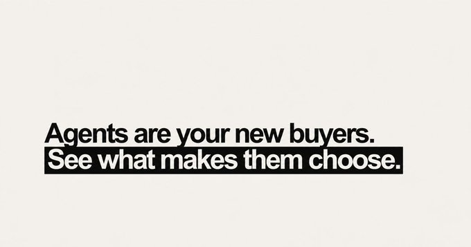 Black text on a white background reads 'Agents are your new buyers. See what makes them choose.' with the second line highlighted.