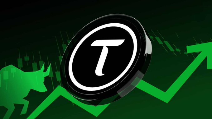 A graphic featuring the Pi Network cryptocurrency logo (π) with a green upward-trending line and bull silhouette in the background, indicating price growth.