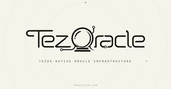 The logo for 'TezOracle' is displayed with the tagline 'TEZOS-NATIVE ORACLE INFRASTRUCTURE' and the URL tezoracle.com.