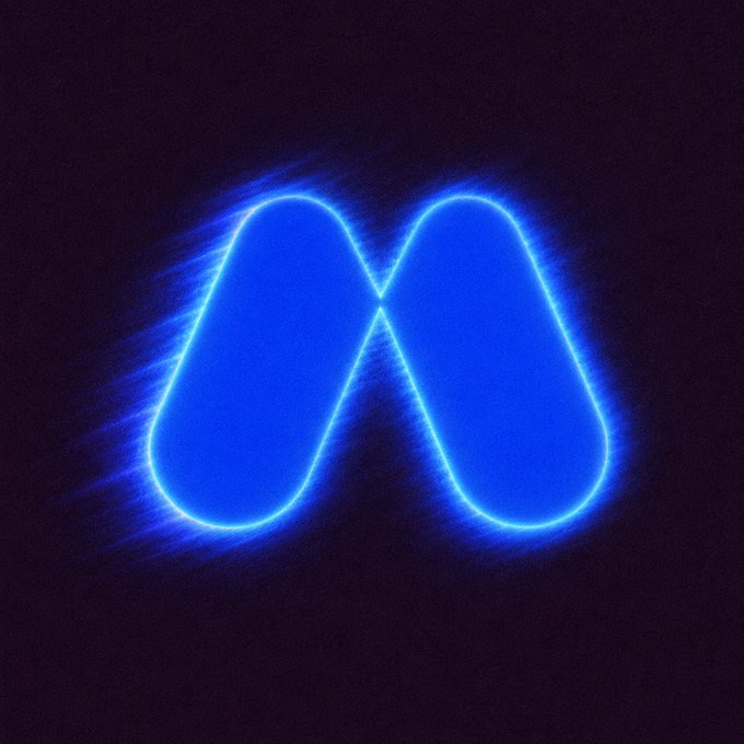 A glowing blue neon sign shaped like the MetaMask fox logo against a dark background, visually representing the #MEXC hashtag associated with cryptocurrency trading.