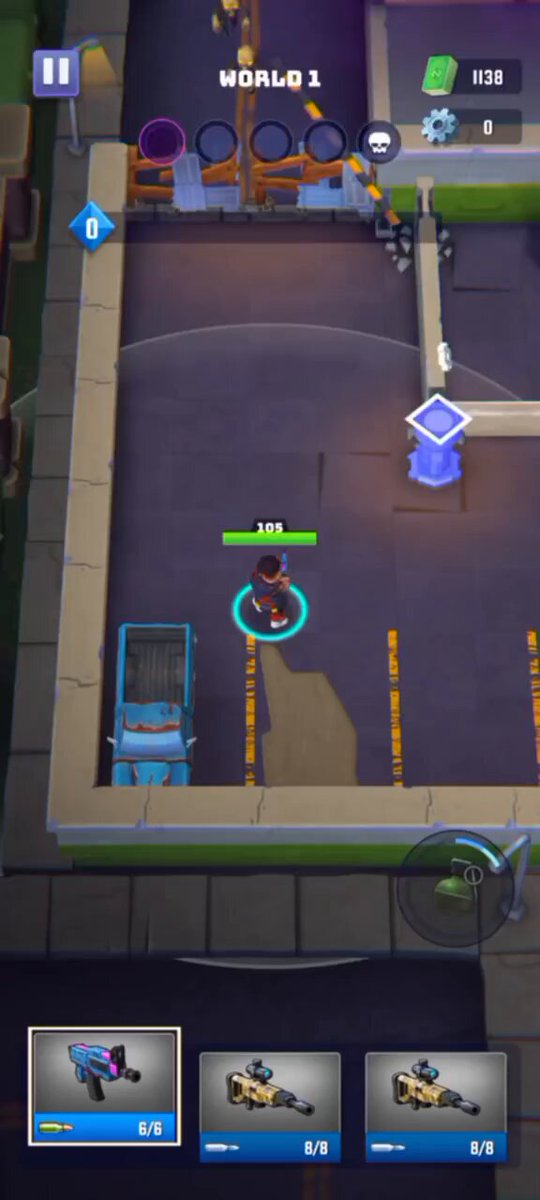 The image features a video game display screen of several different weapons from various locations including cars, buildings, and roads. The focus of the post indicates that @Immutable has officially begun its game week with the goal of releasing new content featuring weapons for players to use in battle against other characters.
