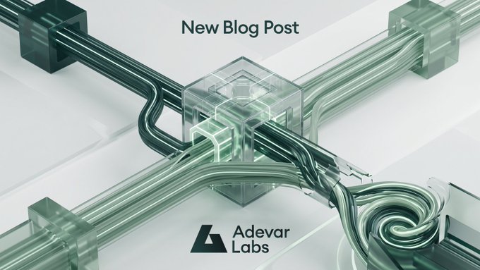 A graphic titled 'New Blog Post' featuring a translucent 3D rendering of interconnected nodes with the 'Adevar Labs' logo at the bottom.