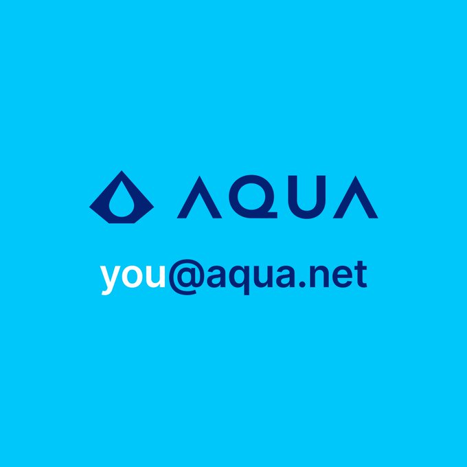 The image features a blue background with white text that reads "Here are the 10 winners for premium @aqua.net handles." The text is arranged in a bullet point format, making it easy to read and understand. Below this information, there's an image of a water droplet symbolizing the word "Aqua" along with the "@aqua.net" part of the website address.