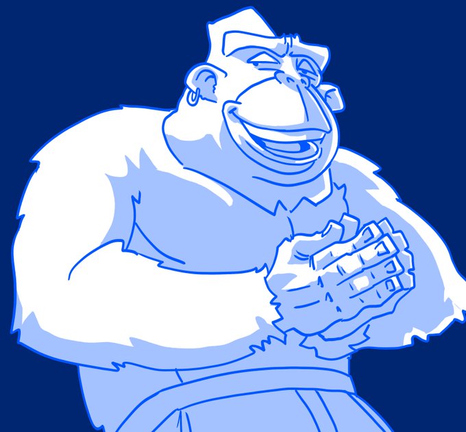 The image features a cartoon gorilla with a big smile, holding its hands together in front of its face. The gorilla's facial expression and body language convey happiness or amusement. The caption "Yes" suggests that this image might be related to a discussion about the gorilla or something similar.