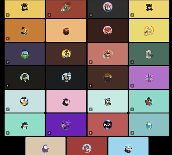 A digital display shows a grid of colorful rectangular tiles featuring various video game character icons, including what appears to be Sonic the Hedgehog, Mario, and other gaming mascots on a dark background.