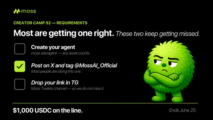 The image features a green monster with an angry expression standing against a black background. The monster appears to be asking questions or making demands related to the requirements listed below, which are posted as text boxes within the image.