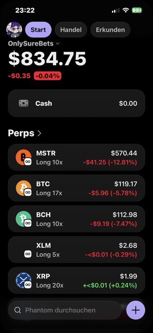 The image shows a screenshot of an iPhone screen displaying different cryptocurrency trading options, with one option being Bitcoin Cash. The text on the screen indicates that this particular feature has been updated and is now available for use. Additionally, there are other options listed such as Bitcoins and XRP. It also mentions that the current price of Bitcoin Cash is -6%. There's a caption stating, "He was massive minus And I was -6% Ordi -10% bch idk and wanted him 3x not 10x I saw better to rotate than or 2x booth".