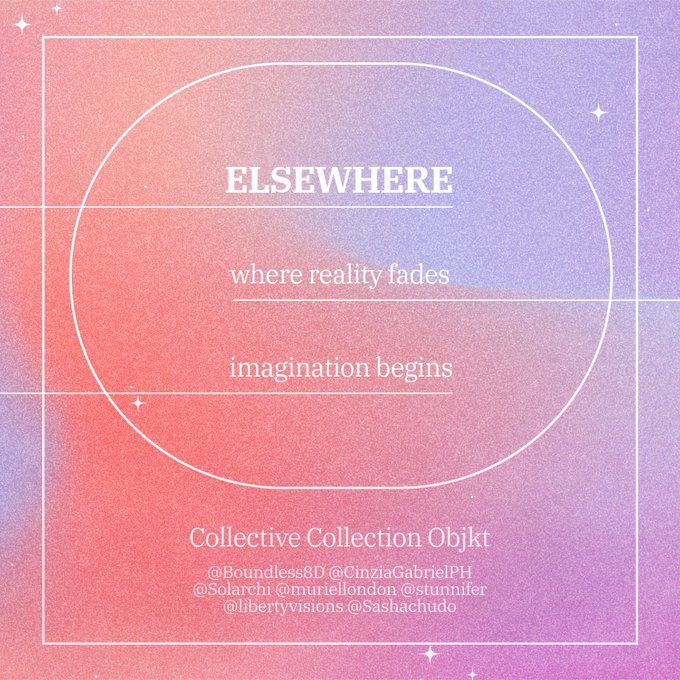 The image features a vibrant pink background with white text, including a quote that says "Collective Collection Object", followed by a list of people who contributed to this project or have contributed to similar projects. The words "Happy Sunday" are also present in the image.