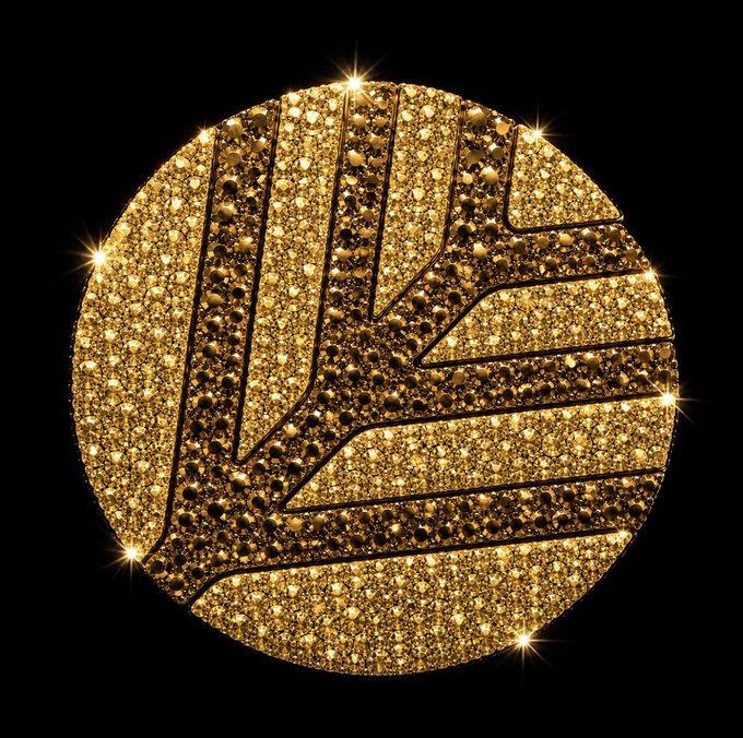A glittering golden coin medallion featuring geometric circuit-like patterns glows against a black background, symbolizing cryptocurrency. The luxurious imagery visually reinforces the post's announcement about @CNPYNetwork raising $8.5M in fresh capital to fuel its mainnet launch and expansion.