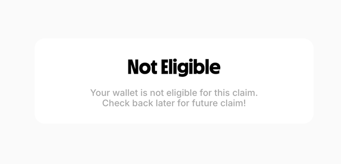 The image shows a screenshot of an error message from a website, which appears to be about a claim or a request for information. The text "Not Eligible" is displayed at the top of the screen, indicating that the user's account may not meet certain requirements or conditions. The rest of the message provides further details on why the user might not be able to proceed with their intended action.