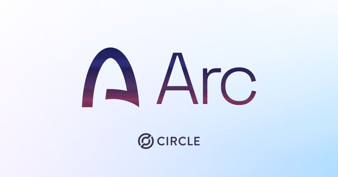 A logo design featuring the word 'Arc' in a gradient purple-to-pink font above the 'CIRCLE' company name on a light background.