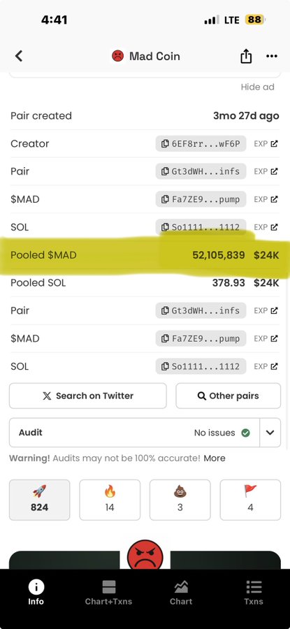 The image shows a cell phone screen with a message displayed, which reads "Only those that are paying attention will get $MAD Rich". The background of the image is white, but there's a red circle around the text, making it stand out more. The main focus of the image is on the yellow box in the center, which has the word "POWED SMAD" written on it. This message seems to be related to an advertisement or promotional offer for Mad Coin, and it appears that only those who are actively engaging with the content will receive a reward.