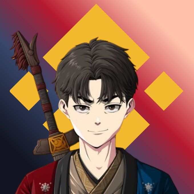The image features a cartoon boy with a sword in his hand, standing against a colorful background that includes squares of different colors such as red, yellow, blue, green, and orange. The caption for the image reads "Starting June strong! Proud to announce that I'm now a @Binance Affiliate! Binance, the #1 crypto exchange in the world by trading volume and market cap, is officially back in the Philippines!".