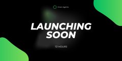 Black bottle on a green background with the text 'LAUNCHING SOON' in white.