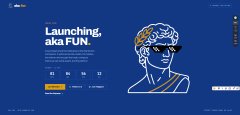 The image displays a blue promotional graphic featuring a stylized astronaut figure alongside the "akadotfun" logo and "Launching aka.FUN" text, with smaller descriptive text and decorative elements. This visually introduces the AKA project being celebrated in the post, marking it as the creator's twelfth video work under their teacher's guidance on their web3 video-making journey.