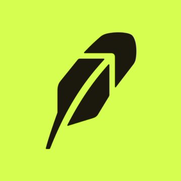 A simple green and black logo featuring a stylized quill or feather pen design on a bright lime green background.