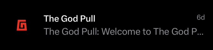 A black banner displays the red Linus Tech Tips (LTT) logo next to the title 'The God Pull' posted 6 days ago.