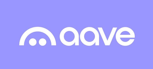 The image features a purple logo with white text that reads "Aave" followed by an exclamation mark. The text also includes the words "FCA cryptoasset registration", which suggests that Aave has secured a registration for its cryptocurrency asset in the United Kingdom through its subsidiaries, enabling users to access fiat on-ramp services without incurring any fees.