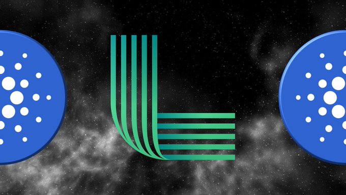 The image features the Lumera "L" logo flanked by two blue circular nodes containing white dots, set against a starry space background—visually representing the decentralized SuperNode network described in the text, where files are distributed and permanently stored across multiple custodians without a single point of failure.