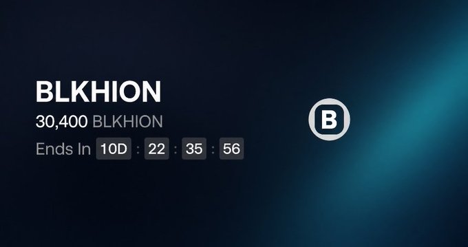 A countdown banner for the BLKHION Launchpool campaign on Gate.io displays "30,400 BLKHION" prize pool with a timer showing 10 days, 22 hours, 35 minutes, and 56 seconds remaining, alongside the BLKHION logo (a "B" in a circle). This visually represents the staking-based reward option mentioned in the post, highlighting both the prize amount and the time-sensitive nature of the campaign.